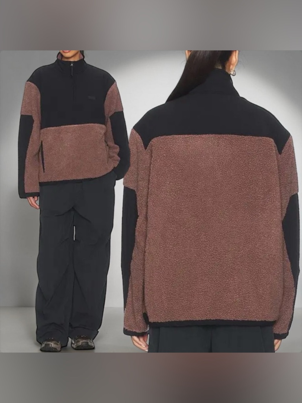 🔥 SKIMS Teddy Half Zip Pullover | Umber | S | NWT 🔥